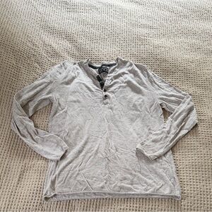 Rye Heather Oatmeal Long Sleeve Henley Shirt